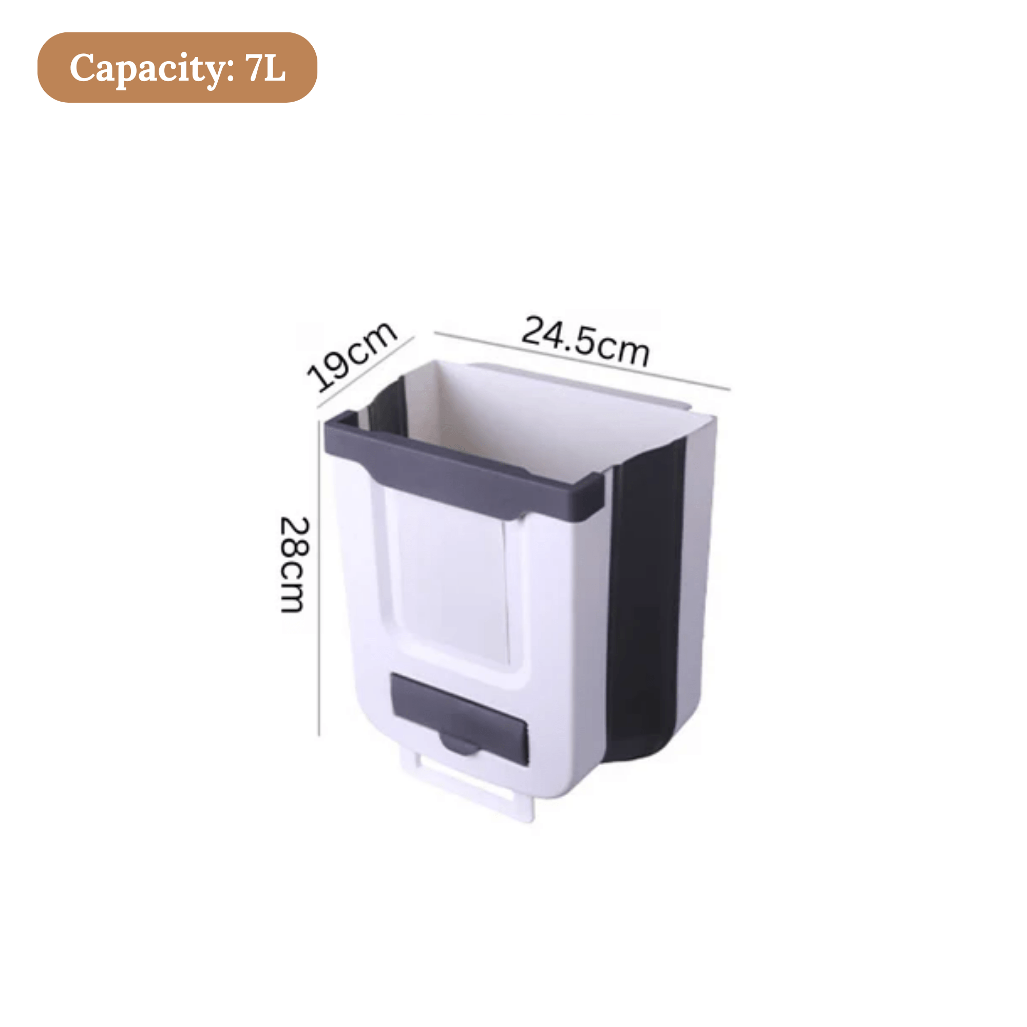 Hanging Folding Mini Trash Can for Kitchen Cabinet Door