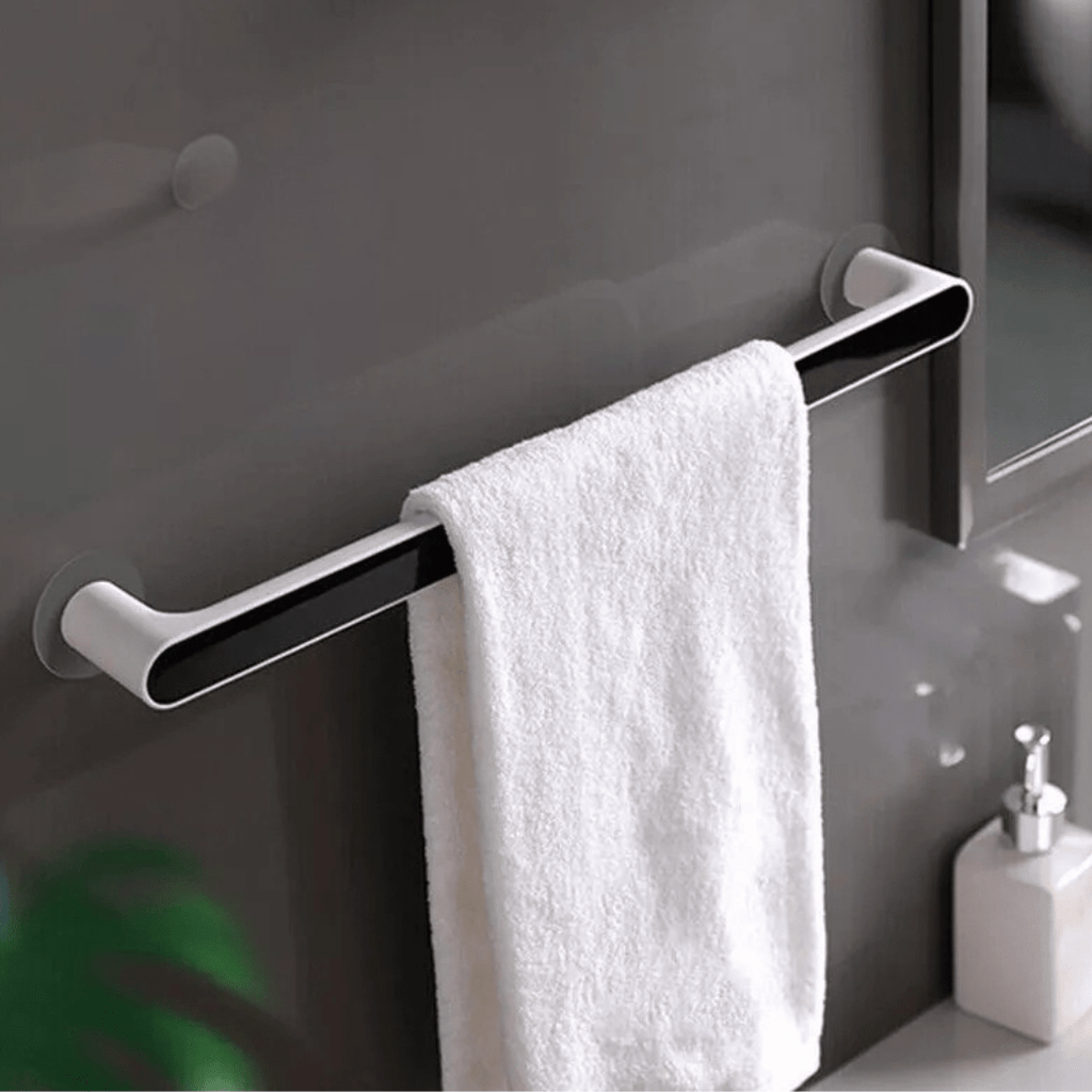 Multipurpose Wall-Mounted Drill Free Plastic Towel Rack (46cm)