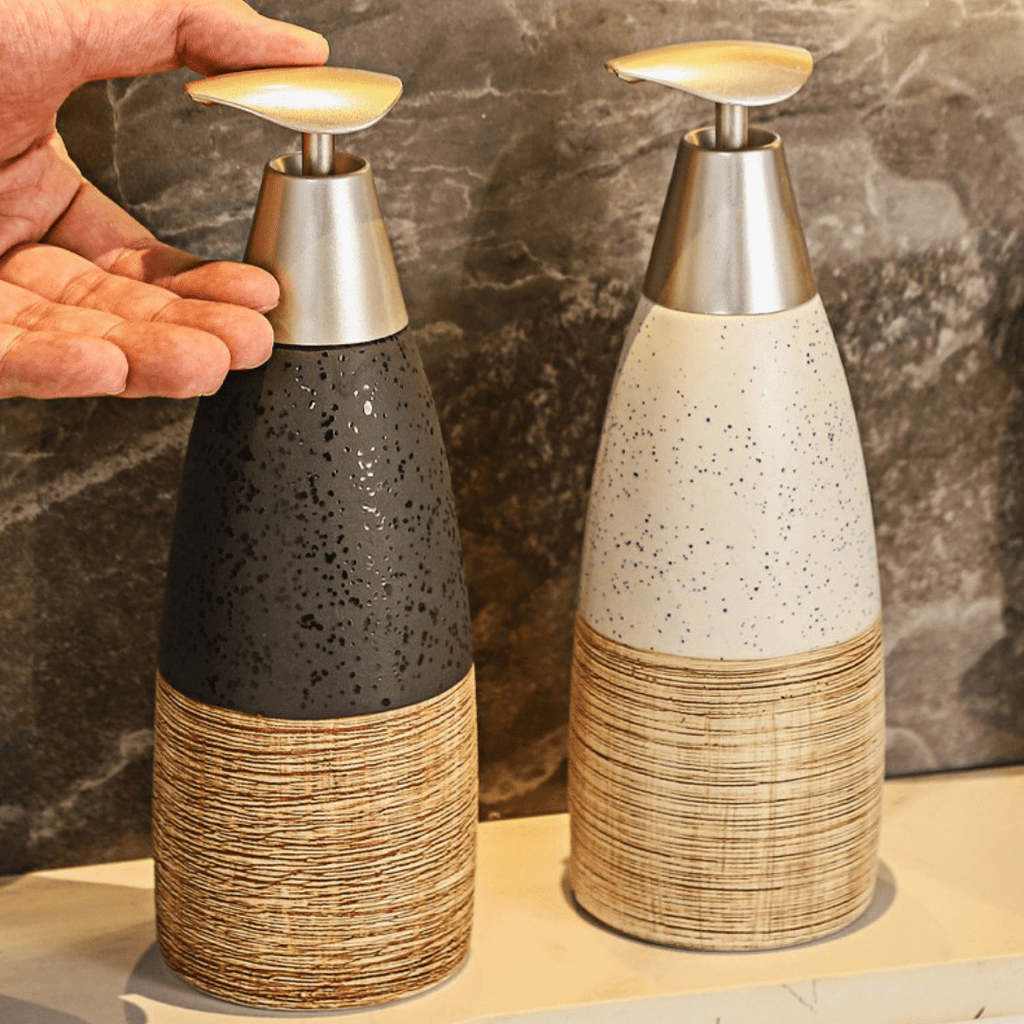 European Style Ceramic Refillable Liquid Dispenser with Elegant Pump(400ml)