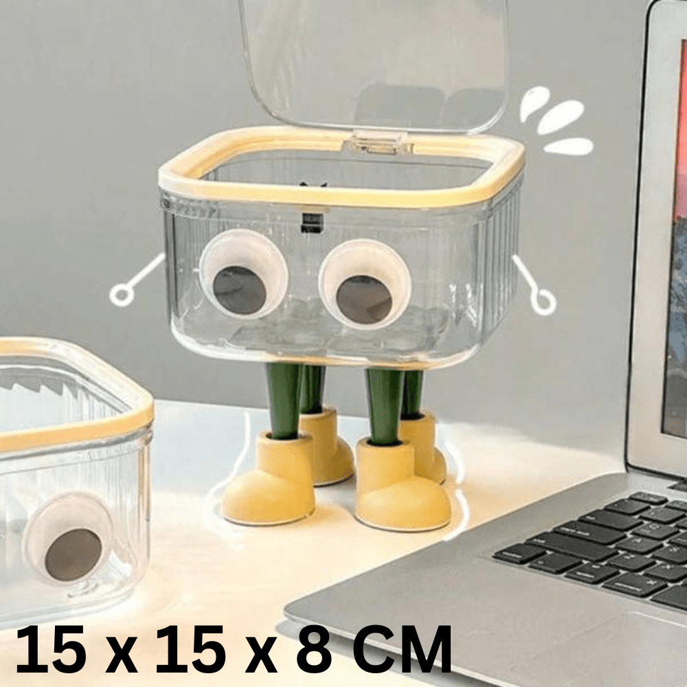 Cute Transparent Lid Trash Box