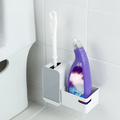Punch-Free Wall-Mounted Toilet Brush and Storage Set