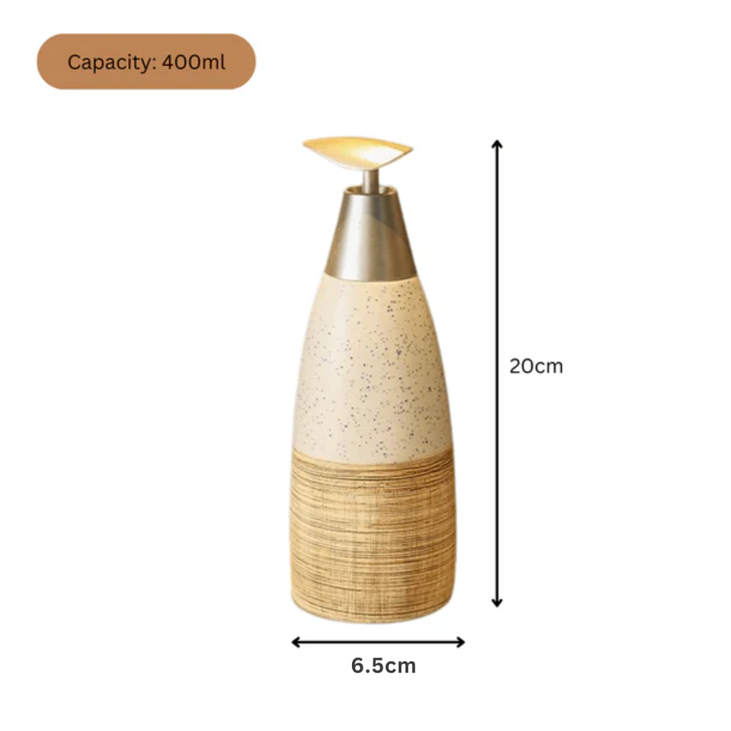 European Style Ceramic Refillable Liquid Dispenser with Elegant Pump(400ml)