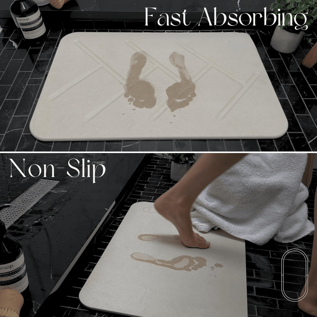 Multi-functional Double-Sided Diatomaceous Earth Quick-Dry Stone Bath Mat