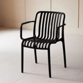 Multi-Purpose Stackable Plastic Chair with Armrest
