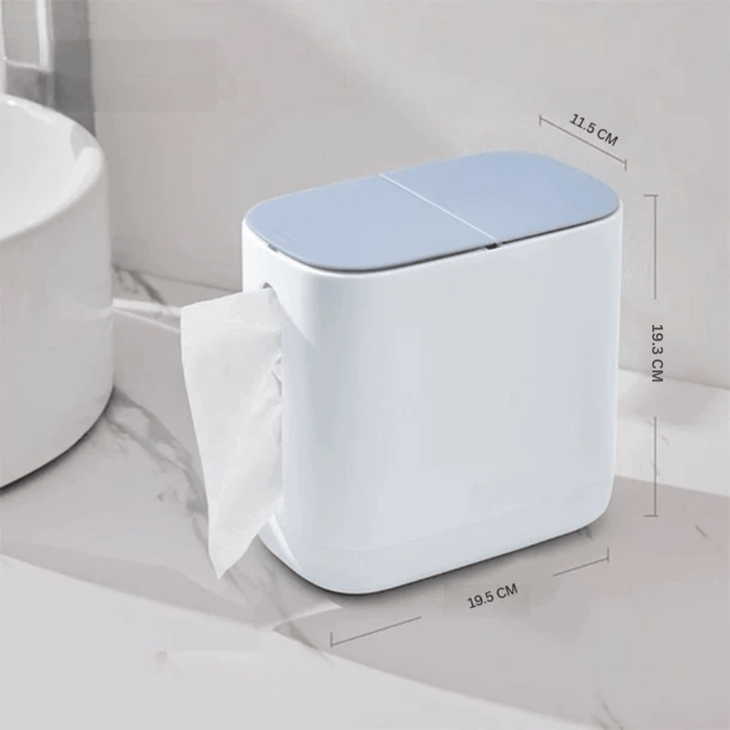Two-in-One Tissue Holder with Trash Bin
