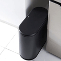 Push-Type Slim Plastic Trash Can with Press Lid (10L)