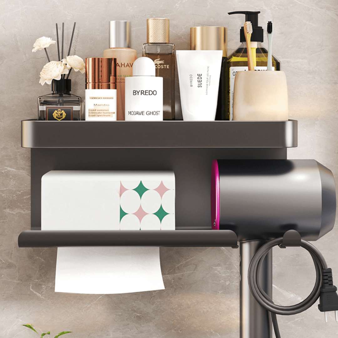 Multifunctional Aluminum Wall Storage & Dryer Rack (31cm)