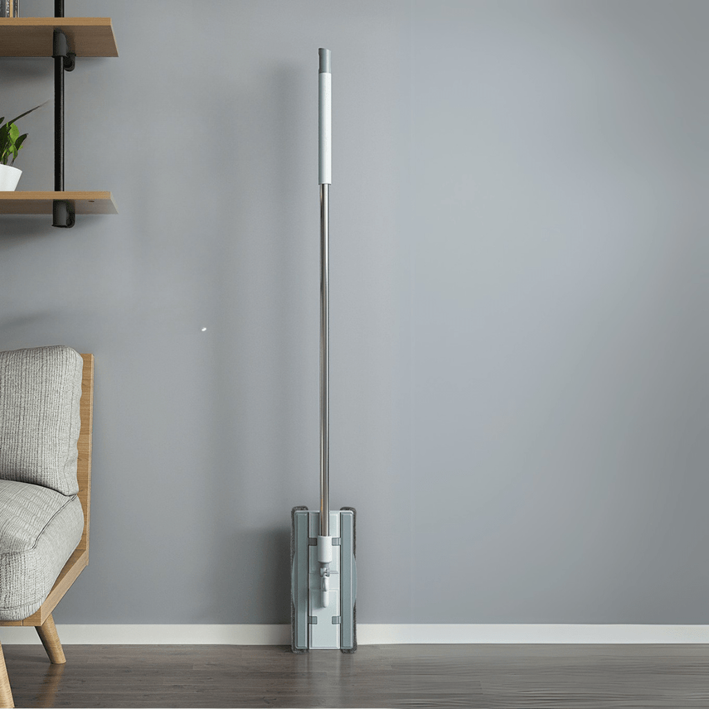 Large Flat Mop with 180° Rotating Stainless Steel Handle (127cm)