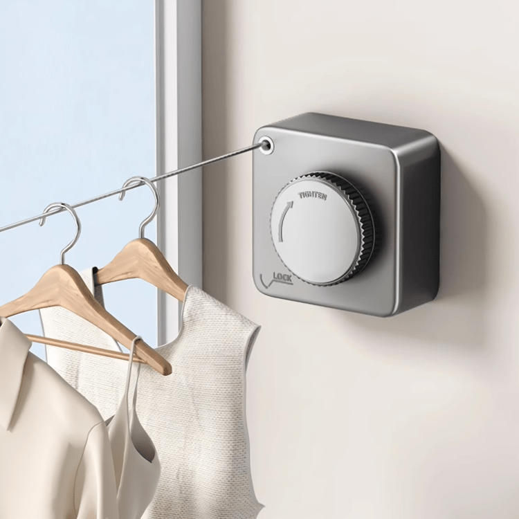 Retractable Indoor Outdoor Clothesline with Anti-Droop Design