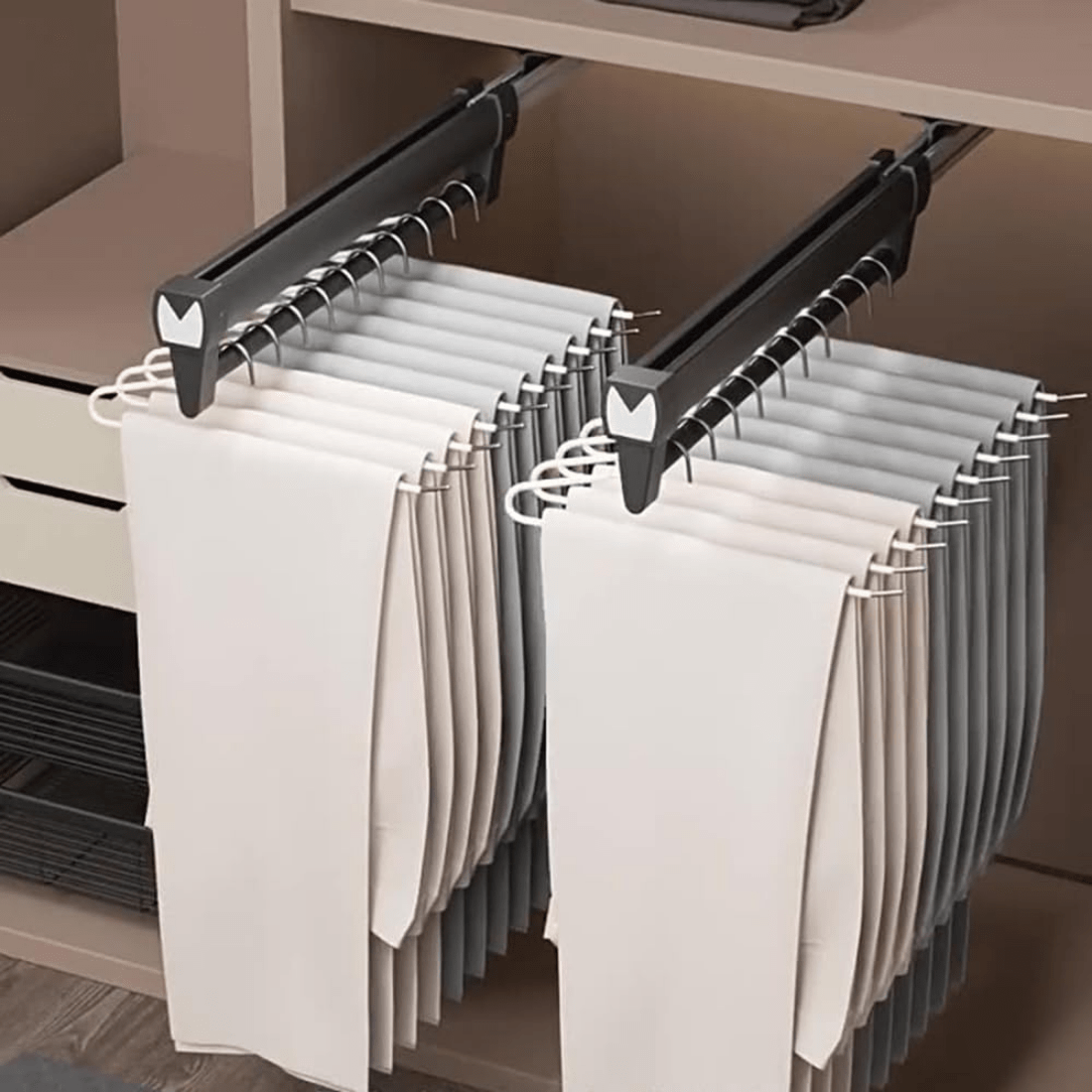 Top Mounted Wardrobe Pull-Out Hanger Rack