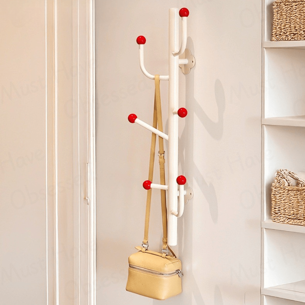 Heavy-Duty Carbon Steel Wall Hook Rack with Extended Hangers