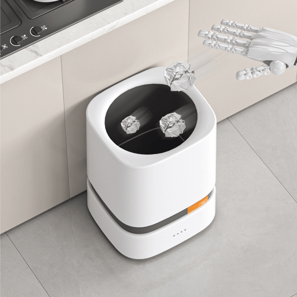 Multi-Functional Touch-Free Trash Can with Auto Bagging and Double Bucket(15Litre)