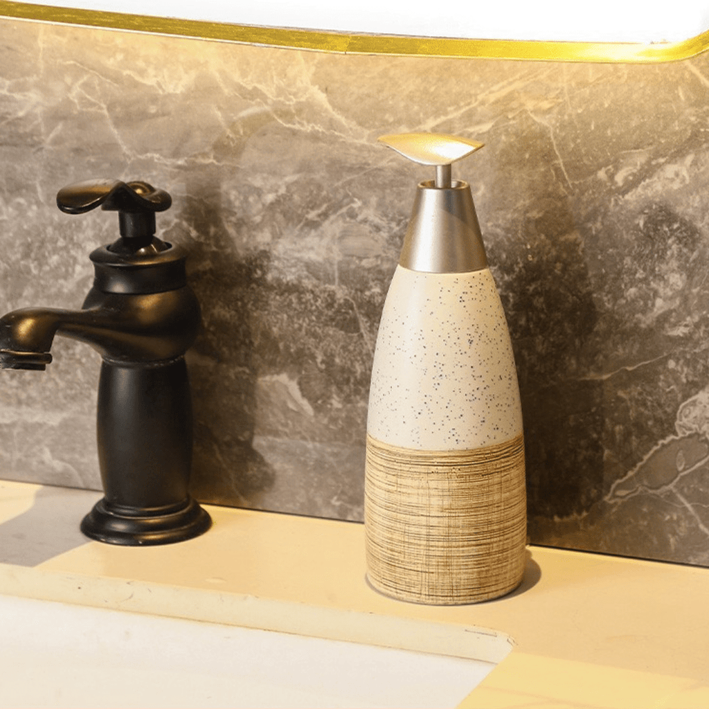 European Style Ceramic Refillable Liquid Dispenser with Elegant Pump(400ml)