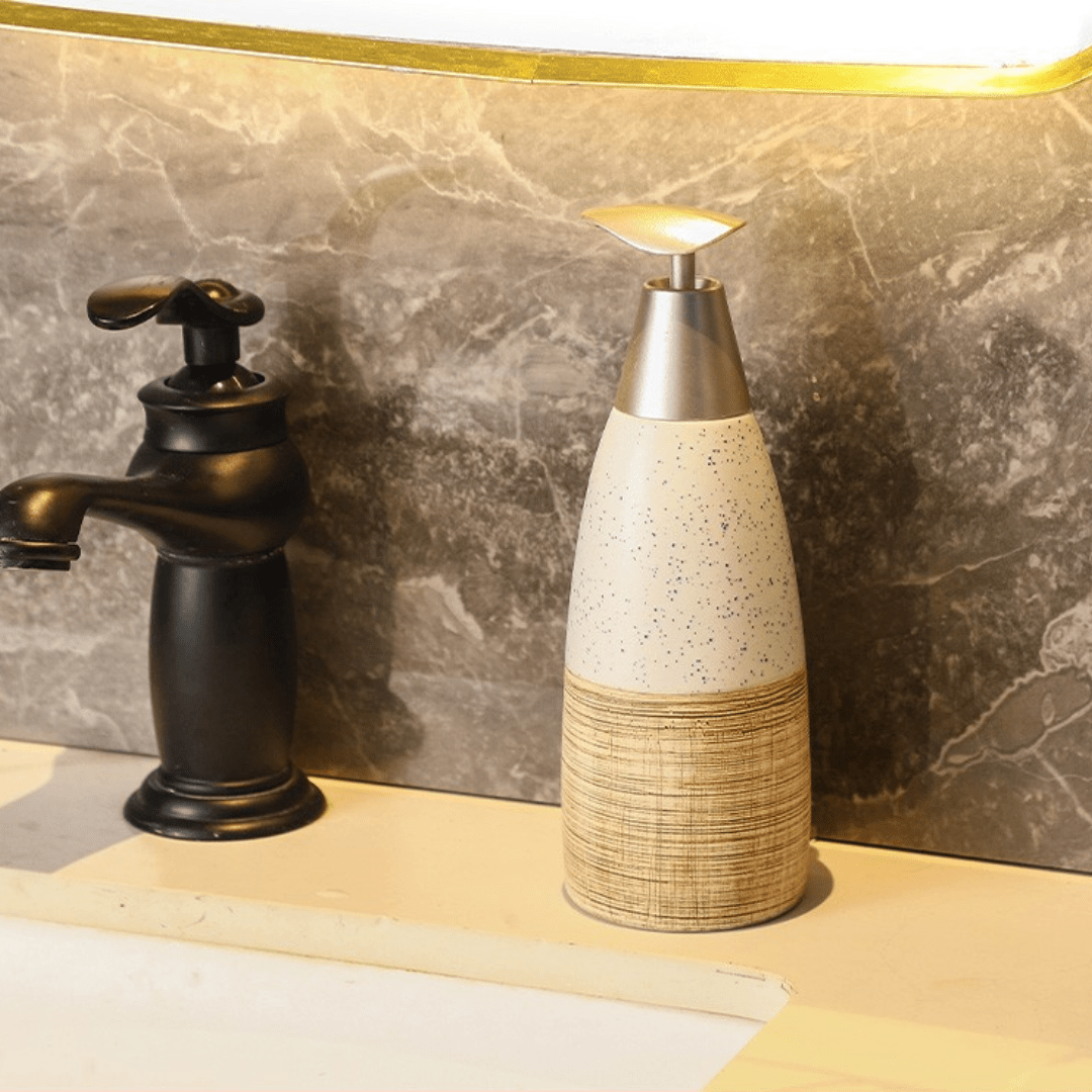 European Style Ceramic Refillable Liquid Dispenser with Elegant Pump(400ml)