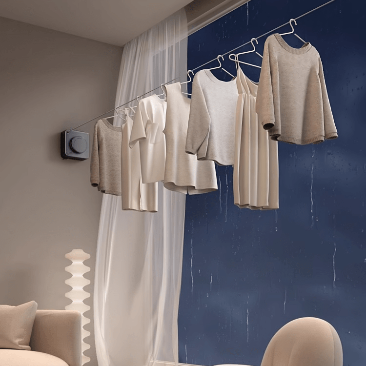 Retractable Indoor Outdoor Clothesline with Anti-Droop Design