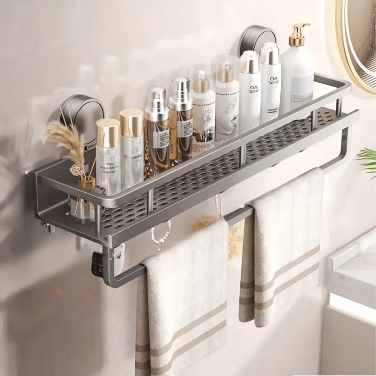 Punch-Free Bathroom Storage Rack (59cm)