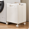 Multifunctional Plastic Foldable Large-Capacity Storage Basket with Wheels (33cm)