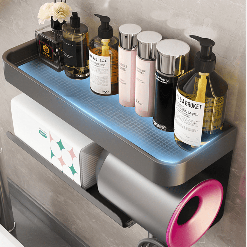 Multifunctional Aluminum Wall Storage & Dryer Rack (31cm)