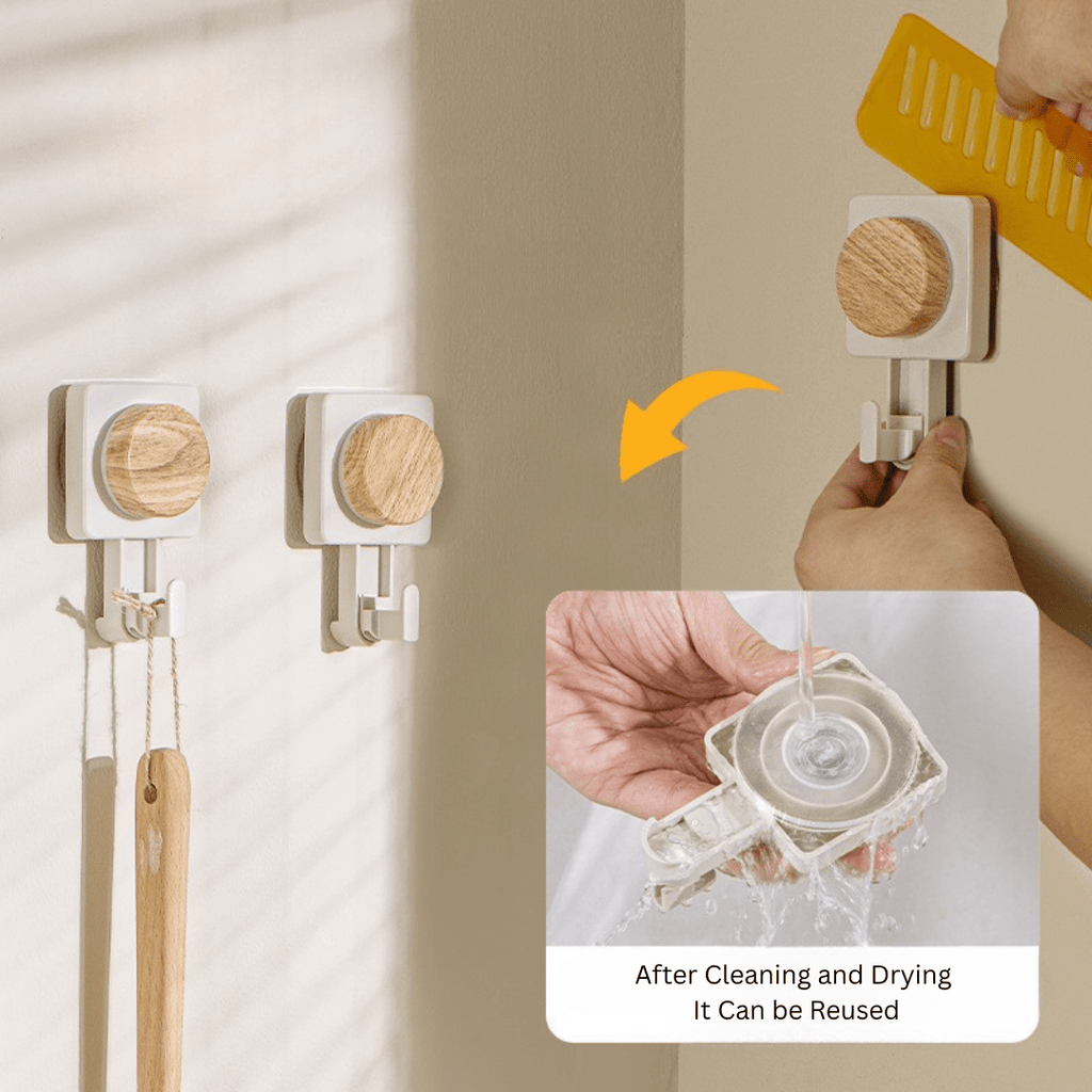 Multi-Purpose Load-Bearing Punch-Free Rotating Wall Hooks