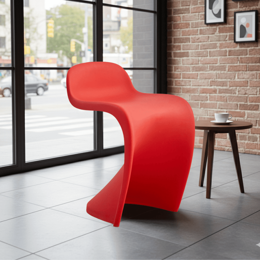 Lightweight Stackable Plastic Chair with Backrest