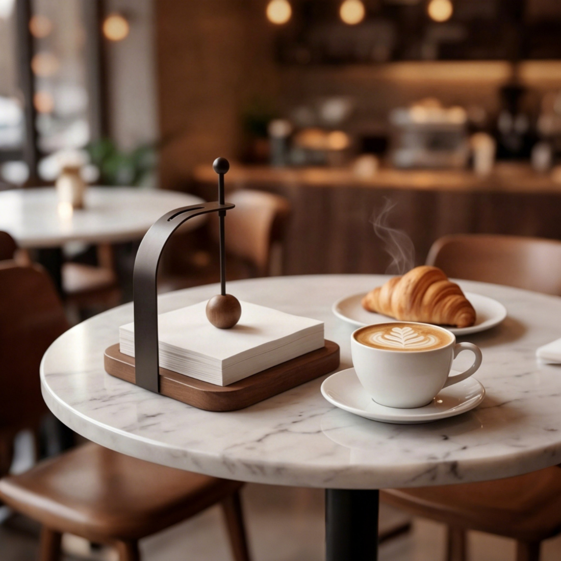 Modern Wooden Tissue Holder for Dining and Kitchen