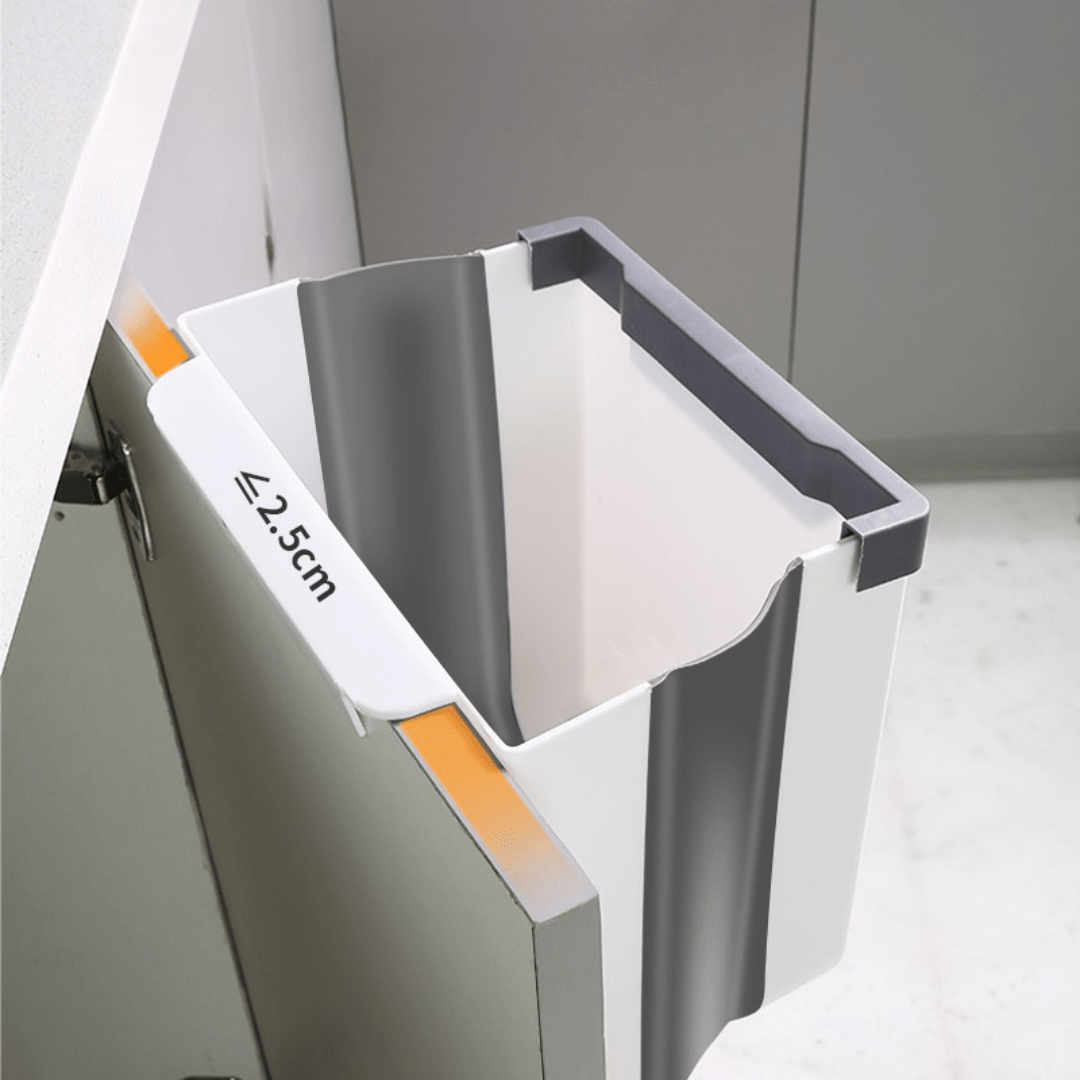 Hanging Folding Mini Trash Can for Kitchen Cabinet Door