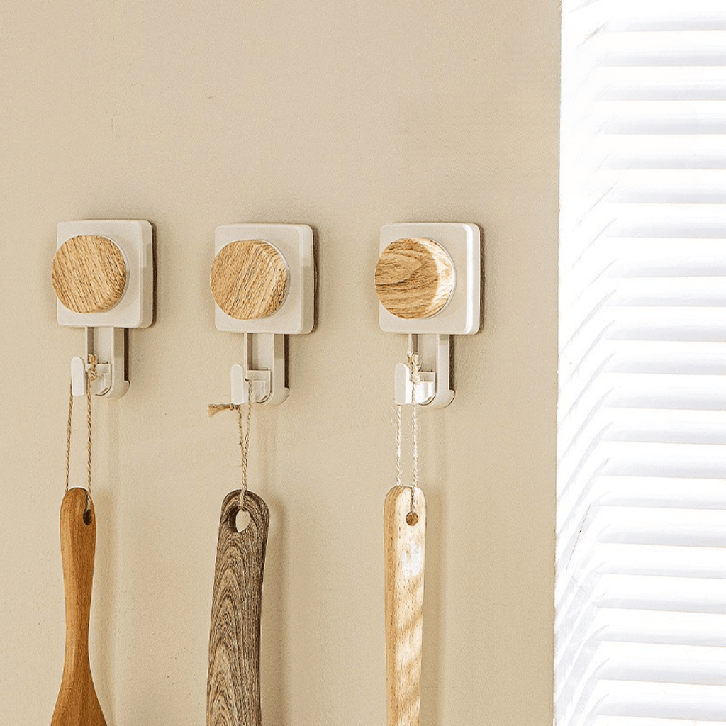 Multi-Purpose Load-Bearing Punch-Free Rotating Wall Hooks