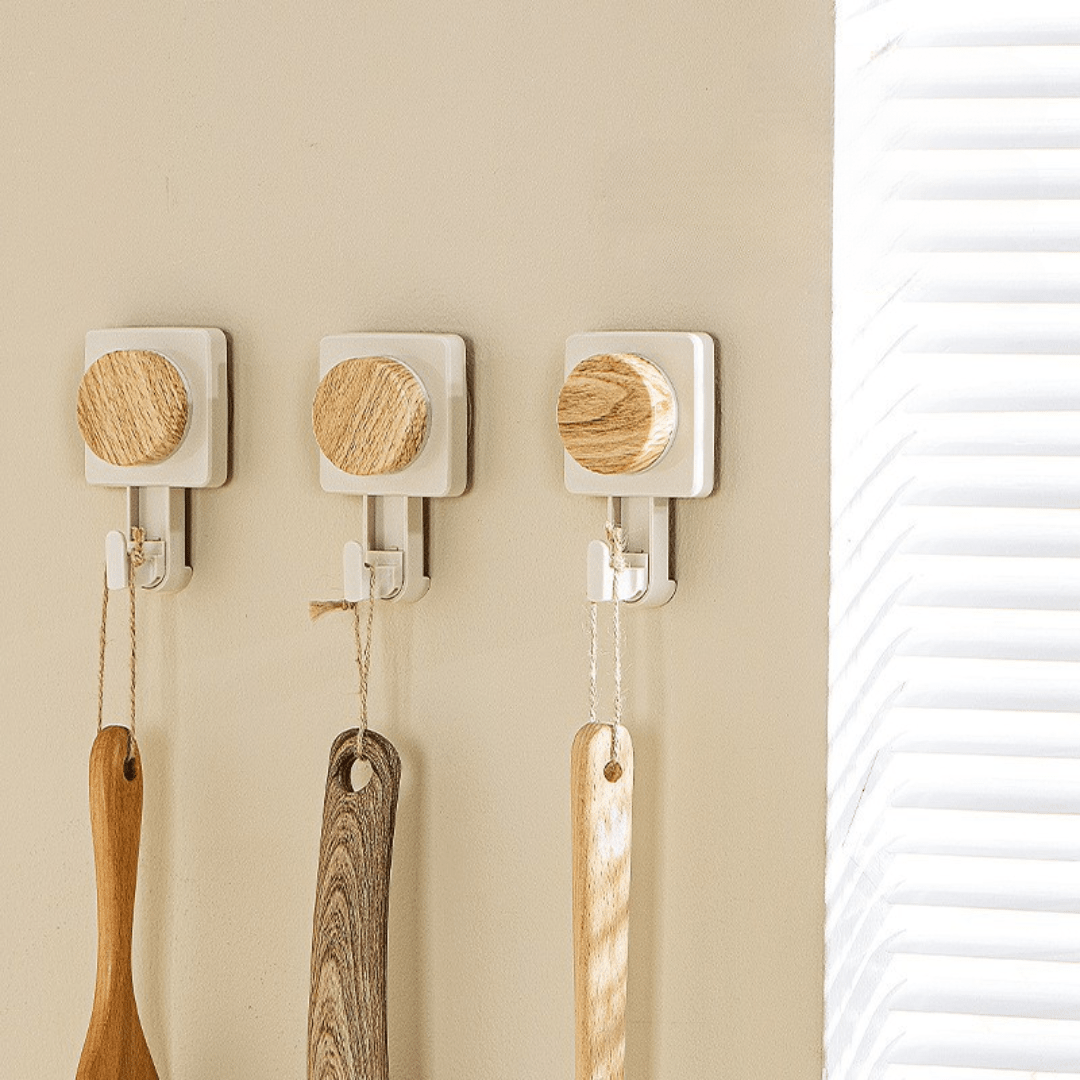 Multi-Purpose Load-Bearing Punch-Free Rotating Wall Hooks