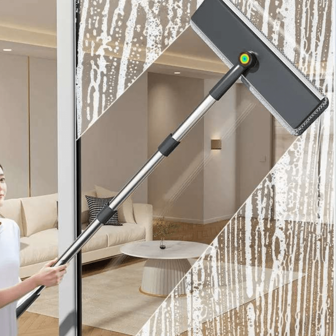 Multi-Functional 3-in-1 Telescopic Handle Glass Cleaning Tool