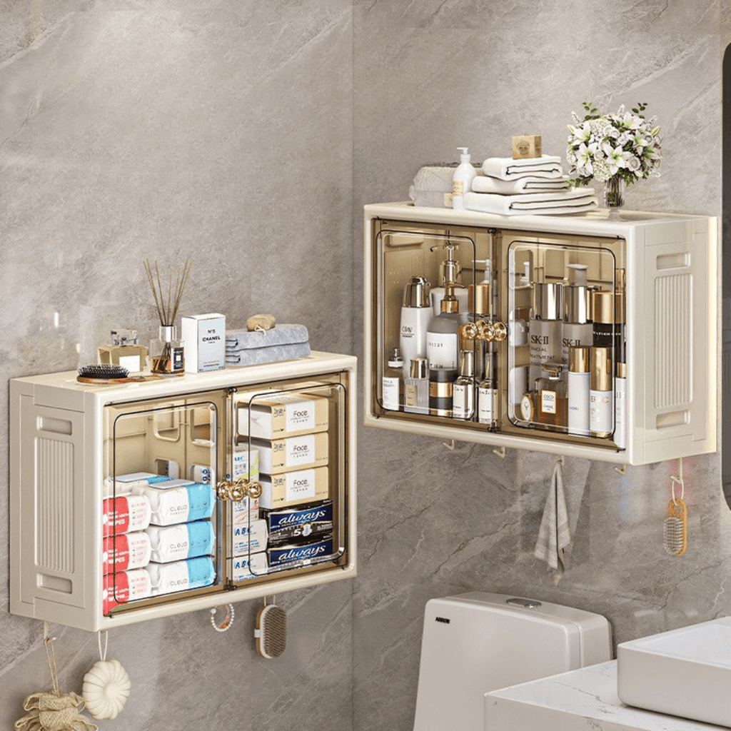Multi-Purpose Space Saving Wall Mounted Storage Organizer With Hooks