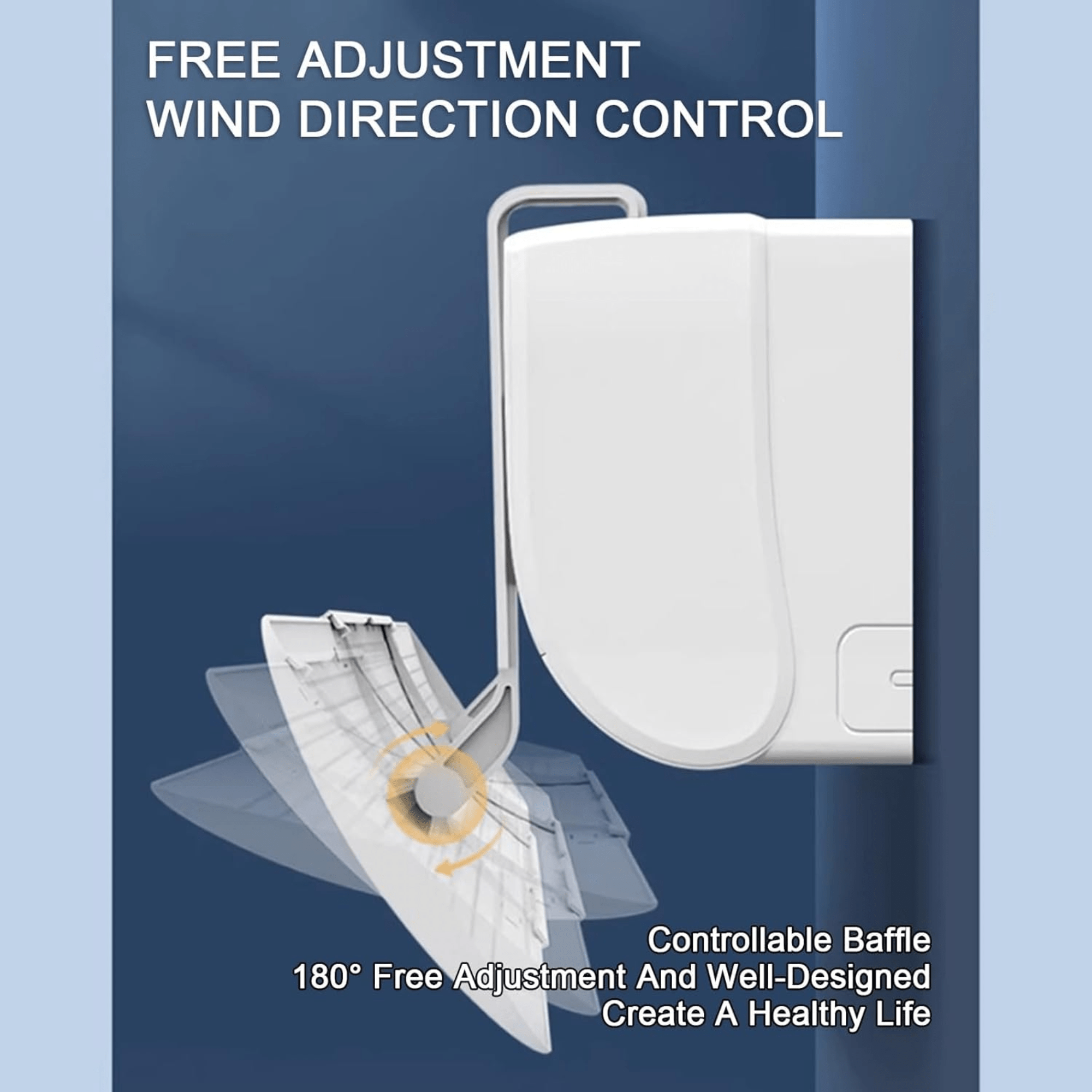 Plastic Adjustable Airflow Deflector for Wall-Mounted Air Conditioners