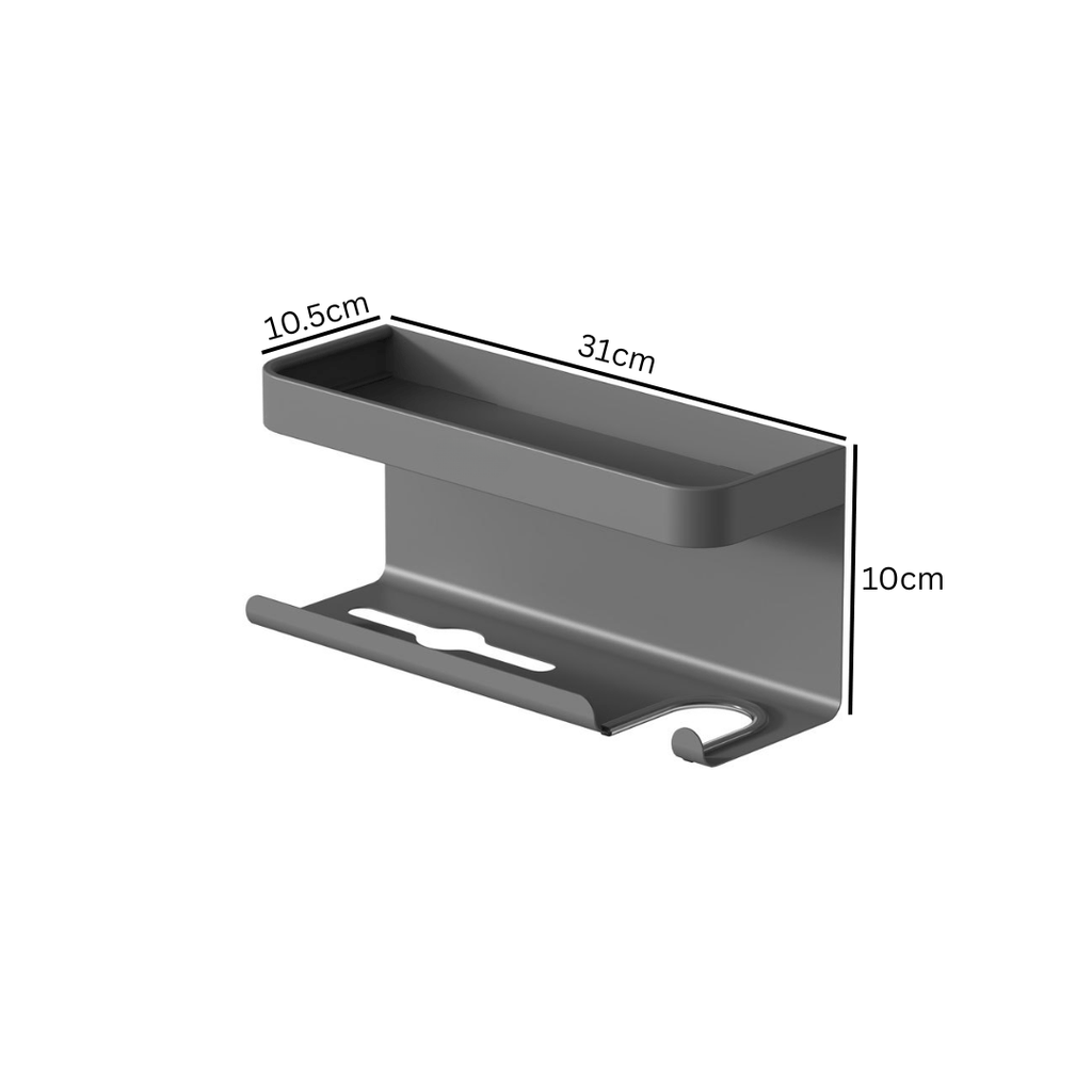 Multifunctional Aluminum Wall Storage & Dryer Rack (31cm)