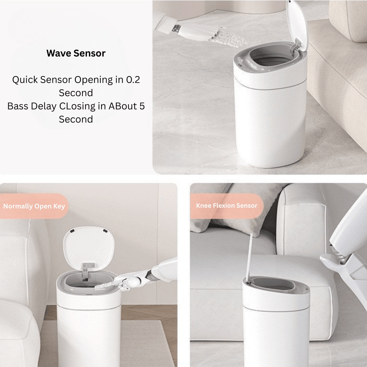 Smart Automatic Sensor Space-Saving Slim Trash Can