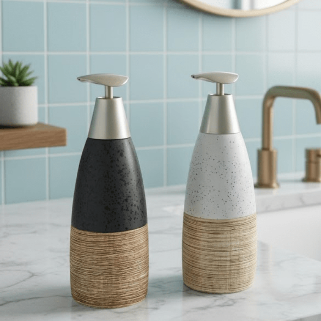 European Style Ceramic Refillable Liquid Dispenser with Elegant Pump(400ml)