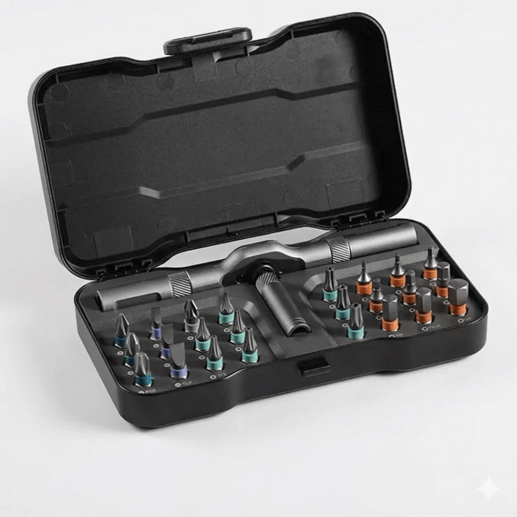 24 in 1 Multi-Purpose Ratchet Screwdriver Magnetic Bits Tool Set