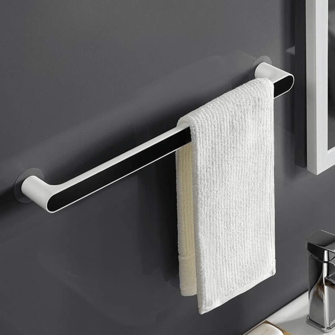 Multipurpose Wall-Mounted Drill Free Plastic Towel Rack (46cm)