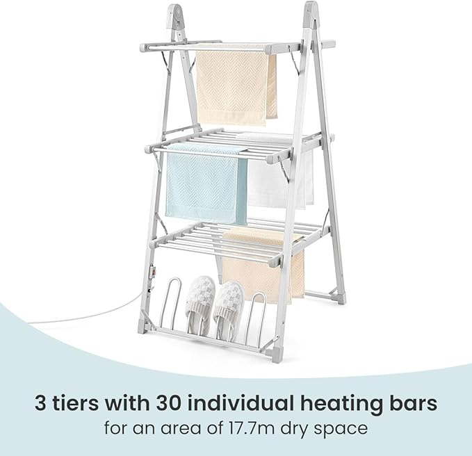 Multipurpose 3 Layer Electric Clothes Drying Rack (66cm)