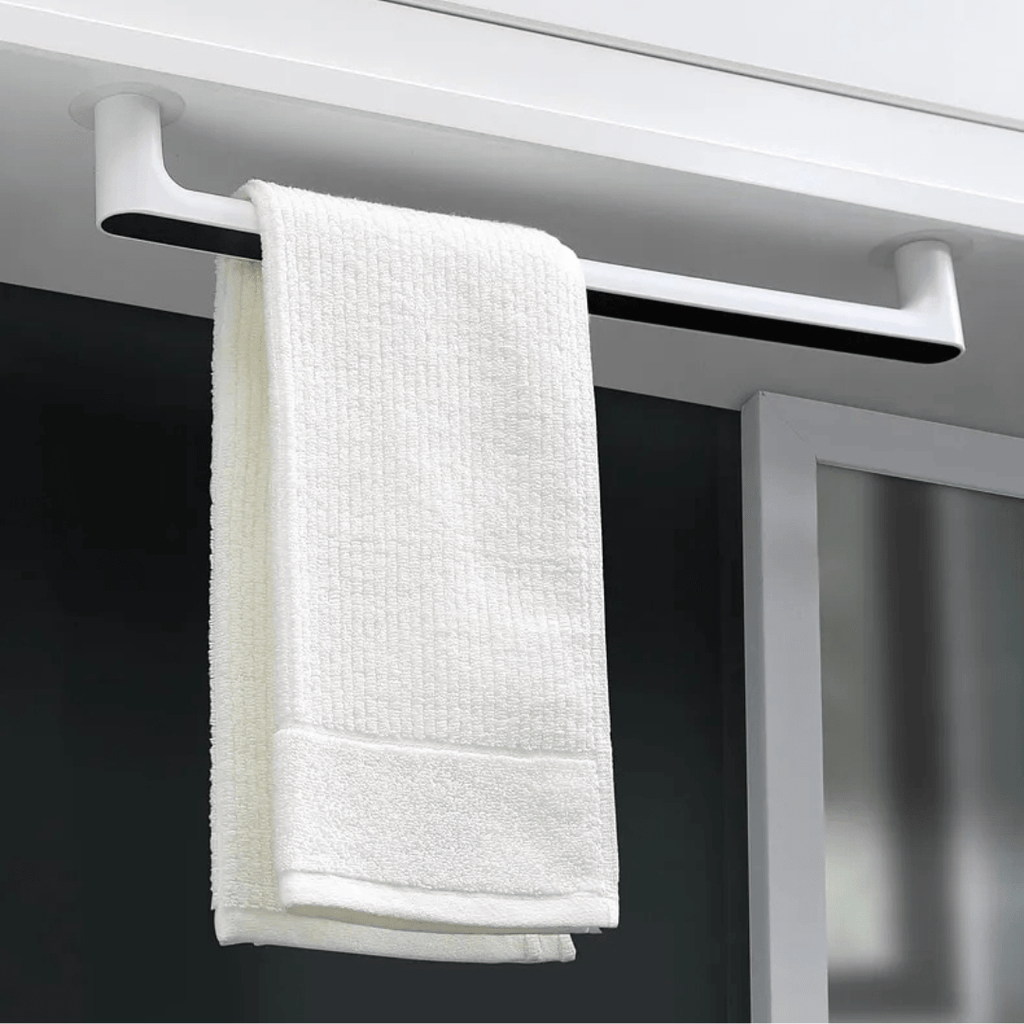 Multipurpose Wall-Mounted Drill Free Plastic Towel Rack (46cm)