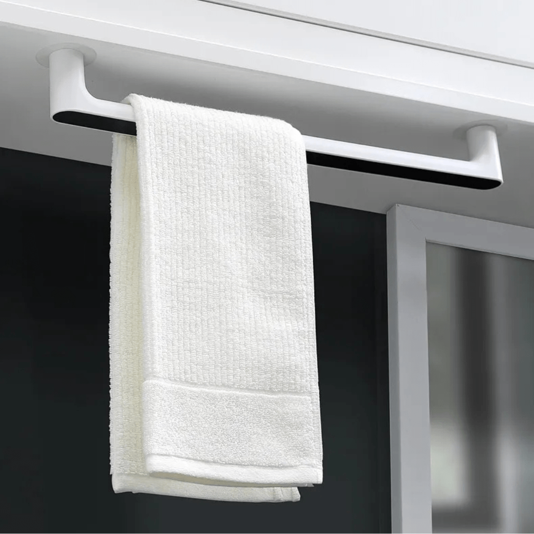 Multipurpose Wall-Mounted Drill Free Plastic Towel Rack (46cm)