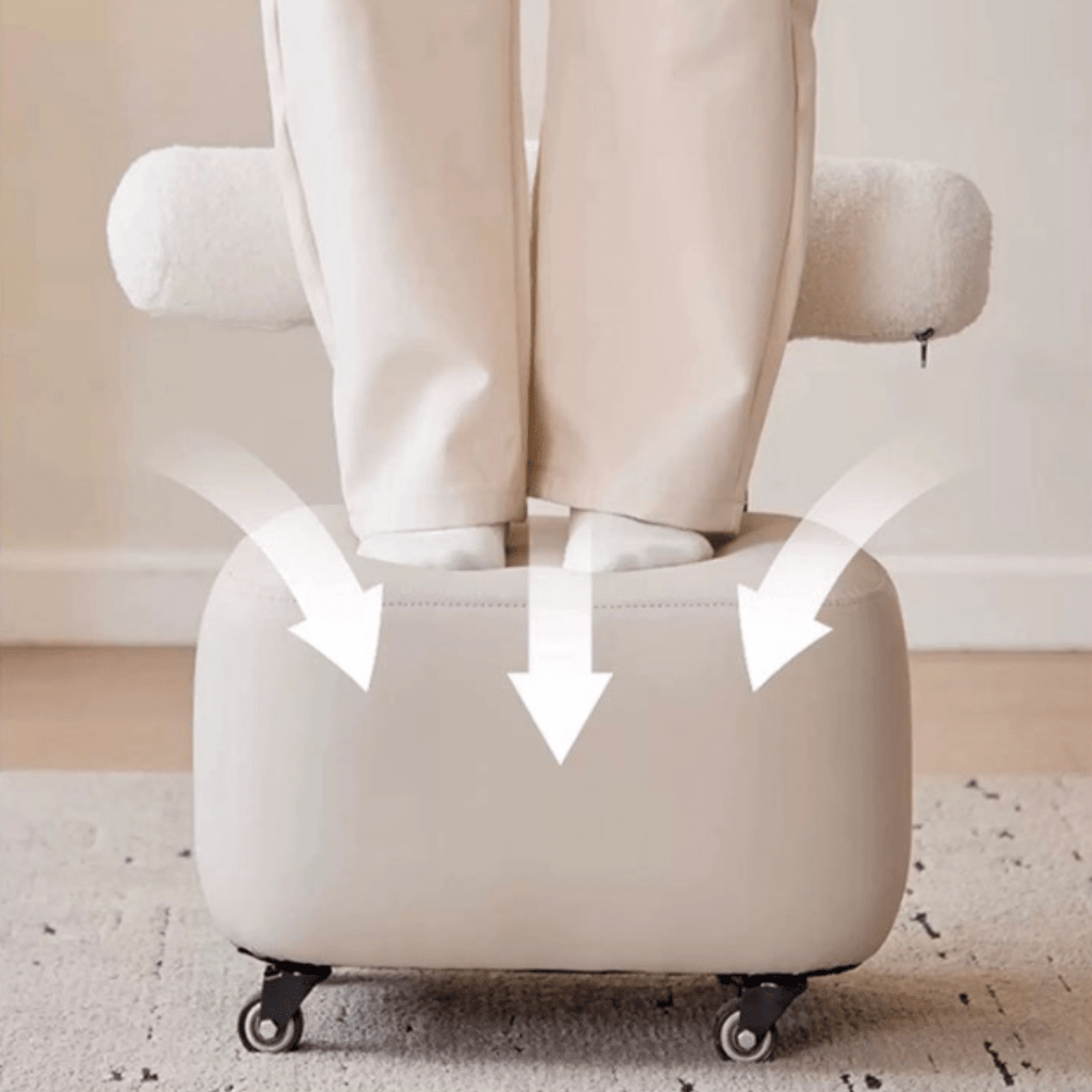 Multipurpose Movable Stool with Wheels