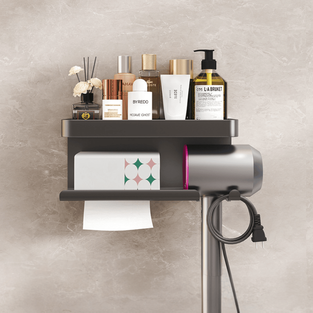 Multifunctional Aluminum Wall Storage & Dryer Rack (31cm)