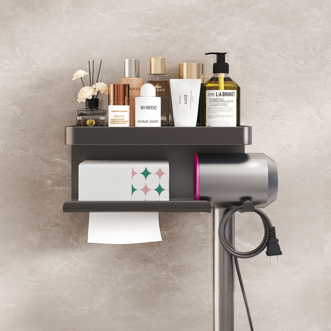 Multifunctional Aluminum Wall Storage & Dryer Rack (31cm)