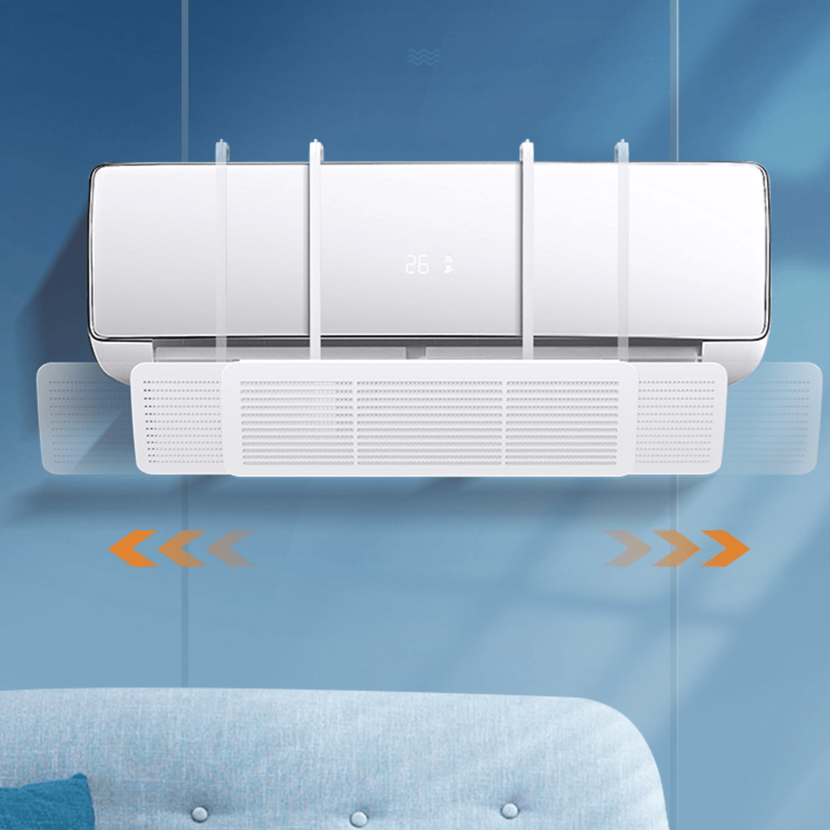 Plastic Adjustable Airflow Deflector for Wall-Mounted Air Conditioners