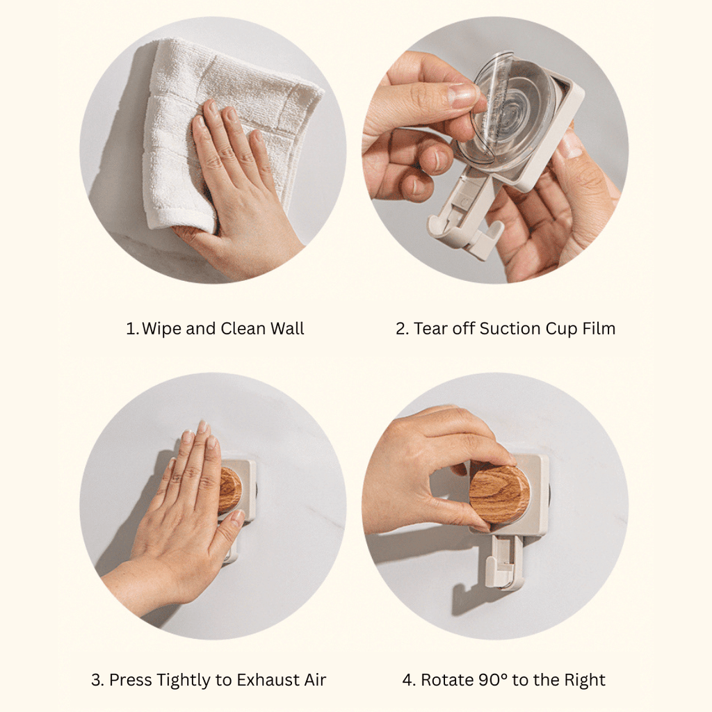 Multi-Purpose Load-Bearing Punch-Free Rotating Wall Hooks