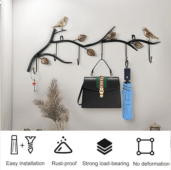 Multipurpose Heavy Duty Wall Mounted Storage Hooks (70cm)