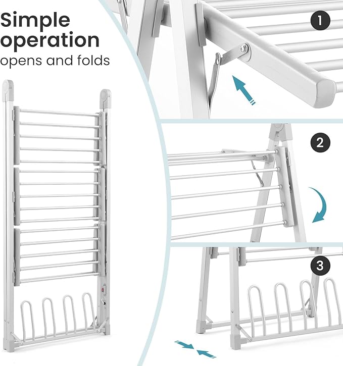 Multipurpose 3 Layer Electric Clothes Drying Rack (66cm)