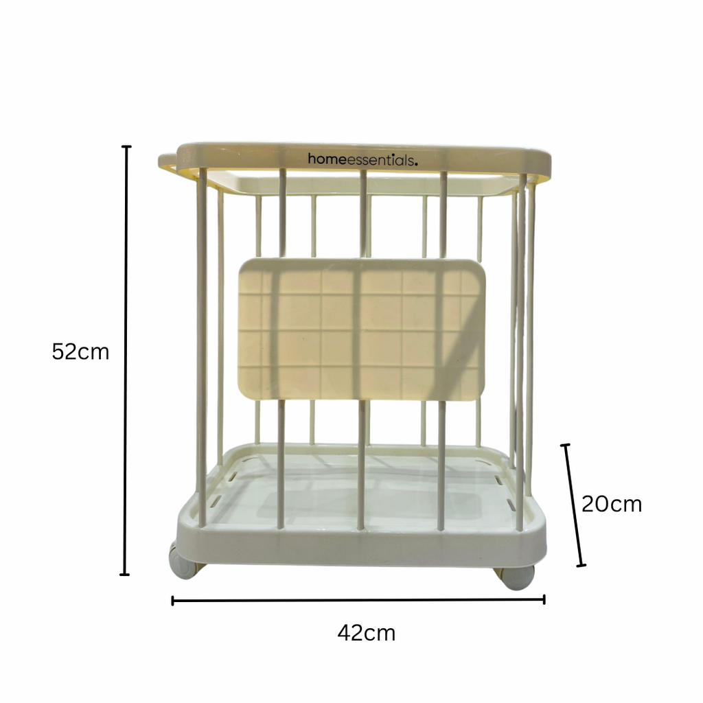 Multi-Purpose Household Plastic Storage Basket for Laundry with Wheels