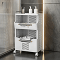 Multipurpose Multi-Layer Foldable Rolling Laundry and Storage Basket