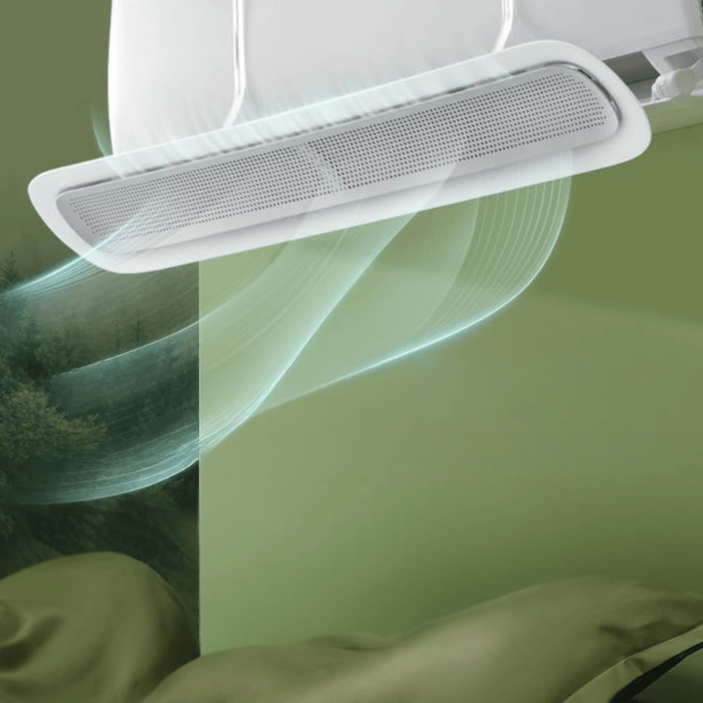 Wall-Mounted Air Conditioner Wind Deflector With Adjustable Wings