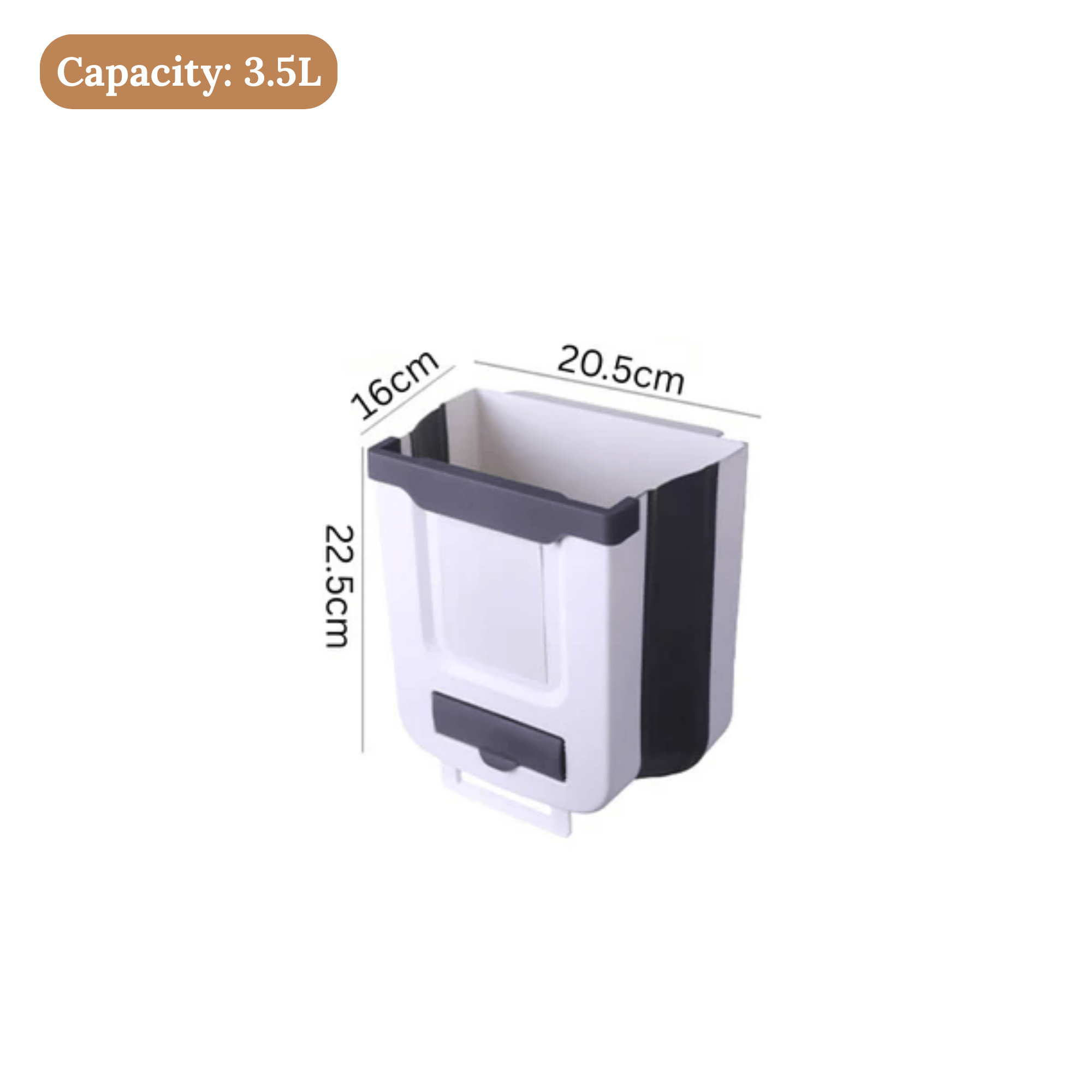 Hanging Folding Mini Trash Can for Kitchen Cabinet Door
